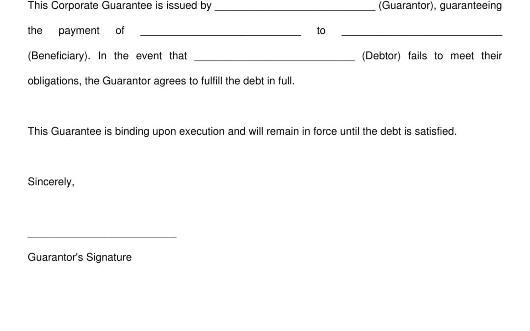 Corporate Guarantee