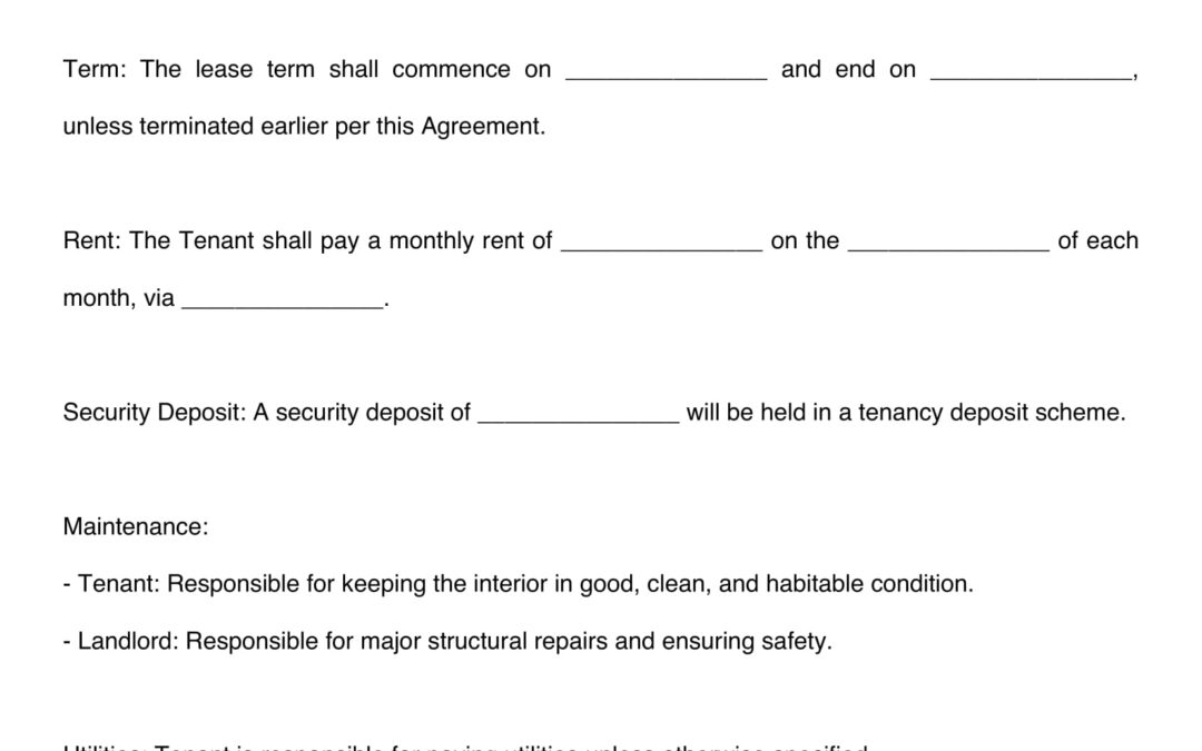 UK Lease Agreement