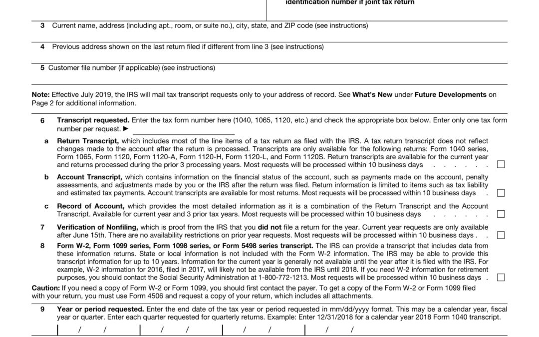 IRS Form f4506t