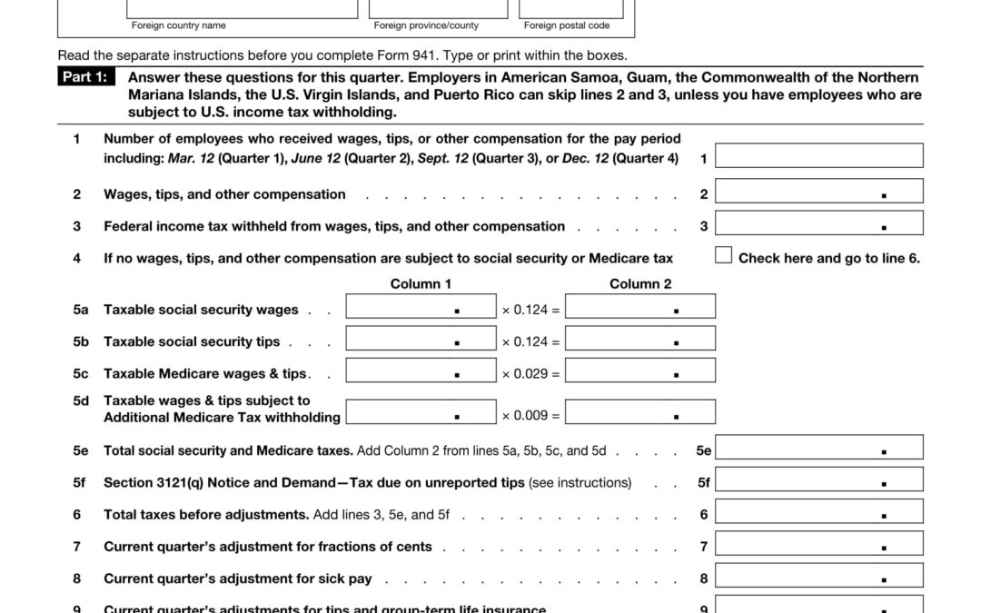 IRS Form F941